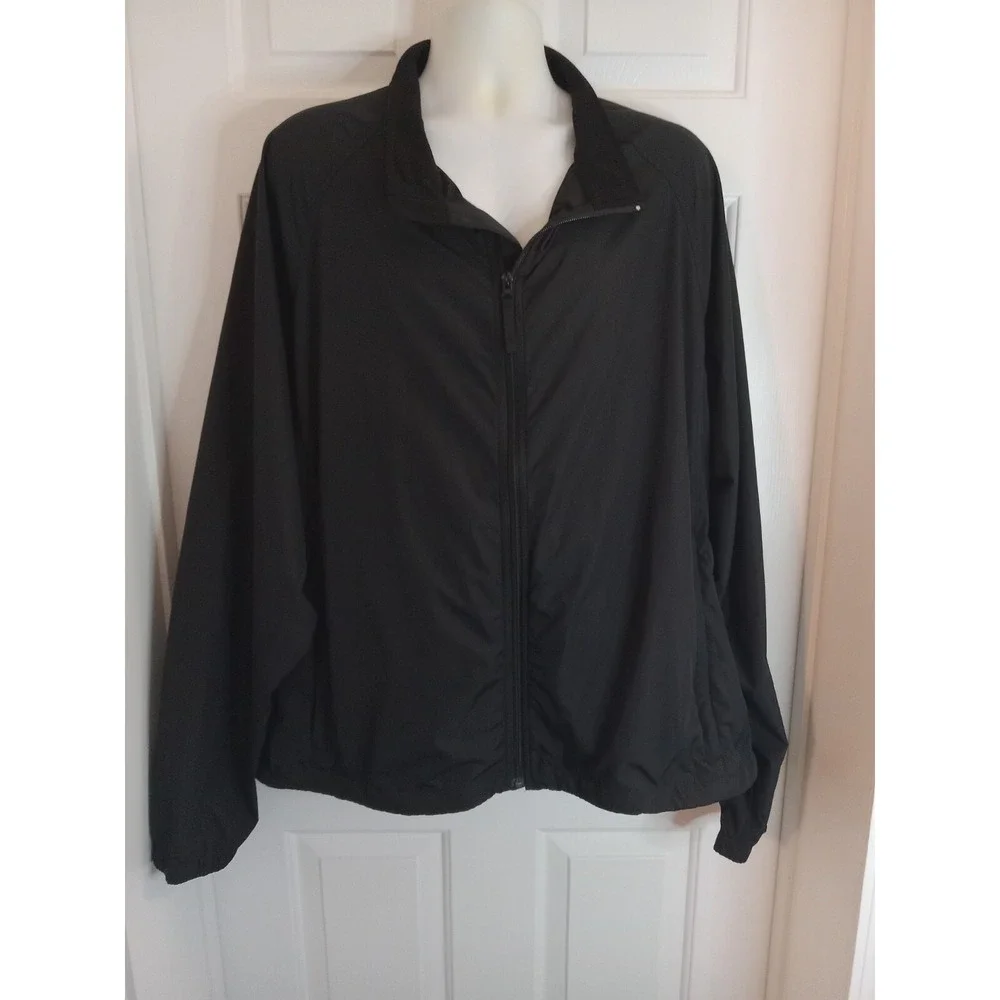 Duluth Trading‎ Co Black Men Windbreaker Jacket Size 3XL Zippers Light